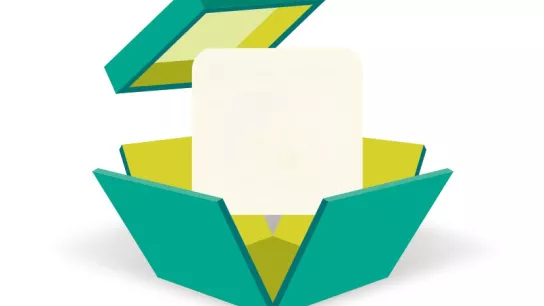 Fotodredit: Gesundheit Österreich GmbH Die Grafik zeigt eine türkisene aufgehende Kartonbox, welche ein weißes herausspringendes Quadrat enthält.